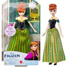 Puppen & Puppenhäuser Disney Frozen Spielzeug, singende Anna-Puppe in charakteristischer Kleidung, singt Zum ersten Mal in Forever aus dem Disney-Film Die Eiskönigin, Geschenke für Kinder, HLW56