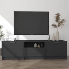 Svarte TV-benker vidaXL black Cabinet Brown TV-benk