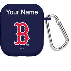 Artinian Boston Red Sox Personalized Silicone AirPods Case Cover