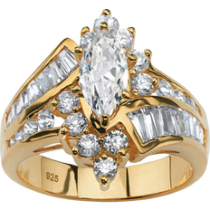 PalmBeach Marquise Engagement Ring - Gold/Transparent