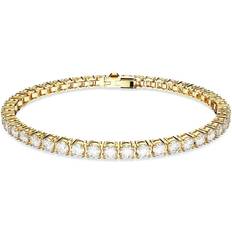 Schmuck Swarovski Matrix Tennis Bracelet - Gold/Transparent