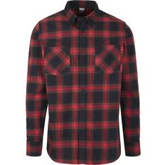 Urban Classics Checked Flanell Shirt Flanel Shirt black red