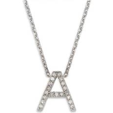 Effy Initial Chain Necklace - Silver/Diamond