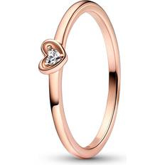 Pandora Radiant Heart Ring - Rose Gold/Transparent