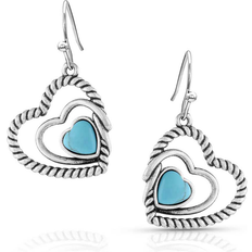 Montana Silversmiths Clearer Ponds Turquoise Heart Earrings