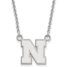 LogoArt Unisex University of Nebraska Necklace-Small Pendant Silver