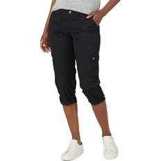 Lee Women Pants & Shorts Lee Women's Flex-To-Go Cargo Capri Pants, Regular, Black