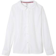 Buttons Blouses & Tunics Children's Clothing French Toast Little Girls' Long Sleeve Peter Pan Collar Blouse, White