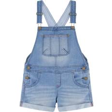 Tommy Hilfiger Little Girls Denim Cuffed Shortalls - Nolita Wash