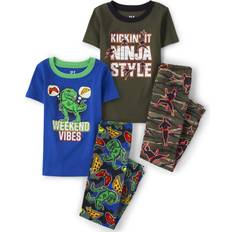 The Children's Place Boy's Ninja Dino Snug Fit Cotton Pajamas 2-pack - Shale