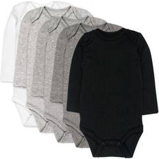 Honest Baby 5pk Long Sleeve Bodysuit Gray Newborn