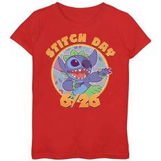 Disney Girl Lilo & Stitch 626 Anniversary Day Graphic Tee Red