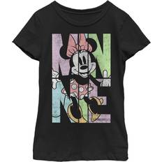 Disney Girl's Mickey & Friends Minnie Panels Child T-Shirt Black