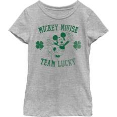 Disney Girl's Mickey & Friends Mickey Mouse Team Lucky Child T-Shirt Athletic Heather