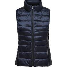 Blau - Damen Westen Only Short Padded Gilet