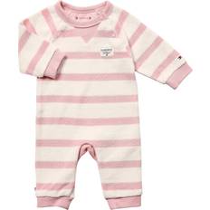 Tommy Hilfiger One Piece Organic Cotton Towelling Coverall - Pink Shade/Ancient White Stripe (KN0KN01551TH4)