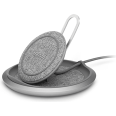 Wireless charger iphone 11 Moshi Lounge Q Wireless Charger Stand with Adjustable-Height, Soft Textured Fabric, Fast Charing 15W Max Compatible with Galaxy S21/Pixel/iPhone 12/11/Note, and Other Qi-enabled Device (No AC Adapter)
