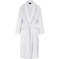 Damen - Weiß Morgenmäntel & Bademäntel Cawö Bathrobe fine ribbed texture silver