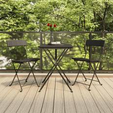 Bistro Sets vidaXL 3 Piece Folding Bistro Set