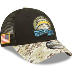 Accessories New Era Youth Black/Camo Los Angeles Chargers 2022 Salute To Service 9FORTY Snapback Trucker Hat