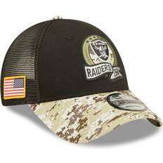 Accessories New Era Youth Black/Camo Las Vegas Raiders 2022 Salute To Service 9FORTY Snapback Trucker Hat