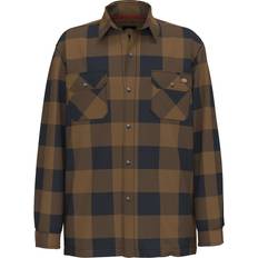 Dickies Mens Flannel Shirt Jacket, Men's, 4XB, Brown