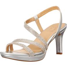 Fabric Heeled Sandals Naturalizer Brenta2 (Women's) Silver