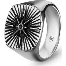 Herren Ringe Herren-Herrenring Edelstahl Zirkonia FAVS. Silber