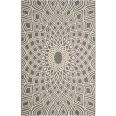 Safavieh Courtyard Lacey Gray, Beige, Black 63.6x92.4"