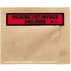 3M Envelopes & Mailers 3M MMMT1100 Packing List/Invoice Enclosed Envelopes 100 Box Clear
