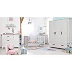 Möbel-Sets Roba Komplett-Babyzimmer, Mila Babybett, Wickelkommode, Kinderkleiderschrank