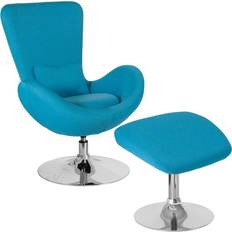 Lounge Chairs Flash Furniture Egg Series Aqua