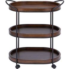 Litton Lane SONOMA HOME Brown Rolling 3 Cart