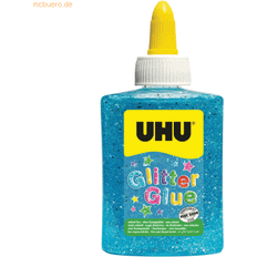 UHU Glitter Kleberflasche, 88,5 ml hellblau