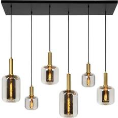 Lucide Joanet Smoke Grey/Matt Gold/Brass Pendelleuchte 132cm