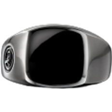 Black Rings David Yurman Exotic Stone Signet Ring - Silver/Onyx