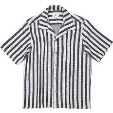 Julio 3515 Open-Collar Shirt - Navy Stripe #724
