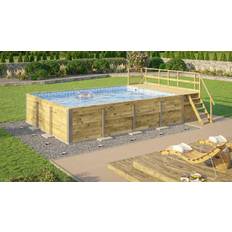 Pools Weka Massivholzpool 595 Gr. 2 Folie blau