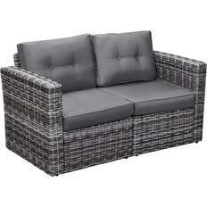 Black Outdoor Sofas & Benches OutSunny 860-204CW Outdoor Sofa