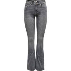 Dame - XXL Jeans Only Onlblush Mid Flared Jeans - Grey Denim