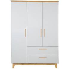 Beige Garderoben Roba Kleiderschrank „Caro“ 3-türig Kinderkleiderschrank