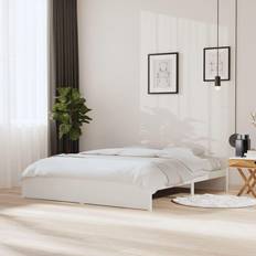 vidaXL Bed Frame White Super Sängram