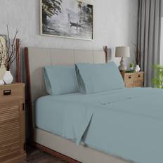 Color Sense Easy Care Rich Wrinkle-Resistant Bed Sheet Blue, Turquoise