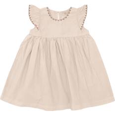 Copenhagen Colors Classic Crisp Poplin Dress w Embroidery - Soft Pink