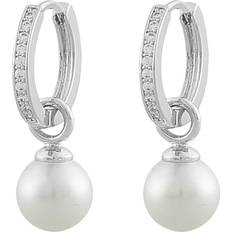 Snö of Sweden Øredobber Snö of Sweden Core pearl ring ear s/white, Øreringe