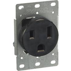 Leviton 50 amps 250 V Duplex Black Outlet 6-50R 1 pk