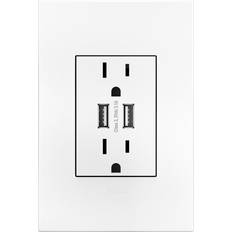 Legrand Power Strips & Extension Cords Legrand White Dual USB Plus-Size Outlet Combo