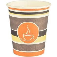 Papstar Thermobecher Einweggeschirr Coffee To Go Farbe: natur/braun, Trinkgläser, Orange