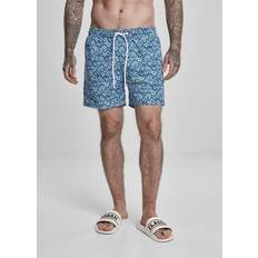 Urban Classics Herren Badebukser med blomster badebukser Badehose, Navy