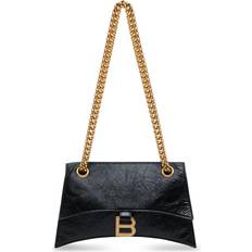 Balenciaga Hourglass Top Handle Bag Small Crocodile Embossed Dark Red in  Leather with Gold-tone - US